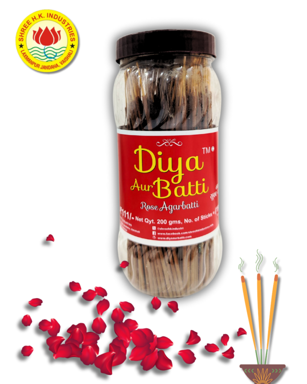 Diya Aur Batti Rose Incense sticks 2 in 1